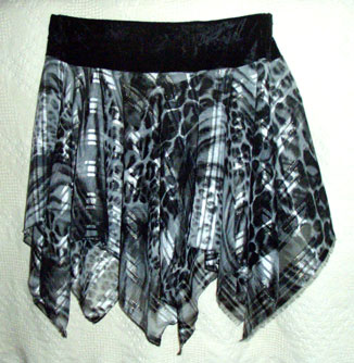 black animal print skirt