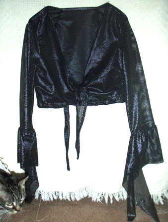 black mesh tie top