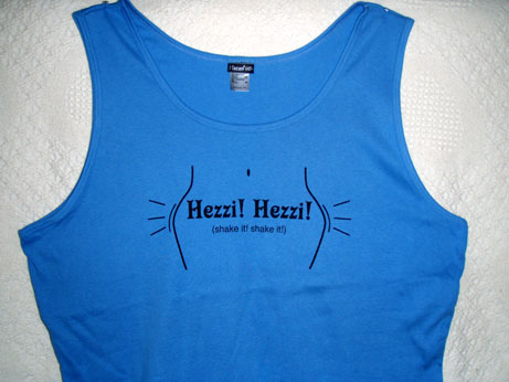 hezzi in blue tank