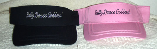 visors in black and pink